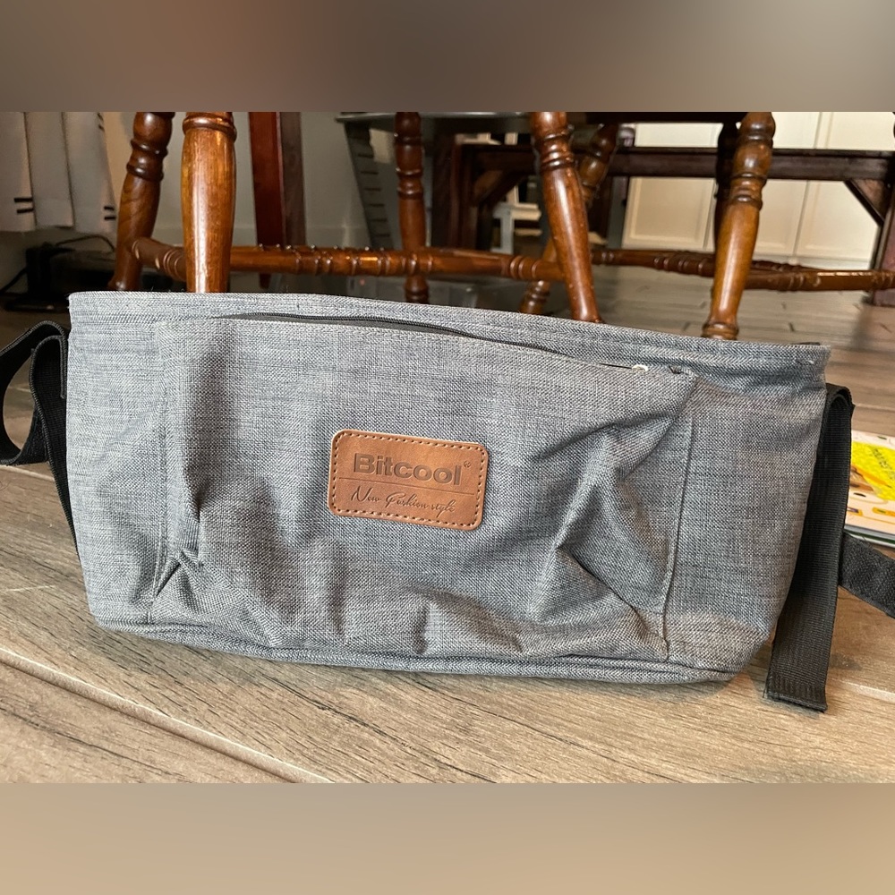 Velcro stroller caddy